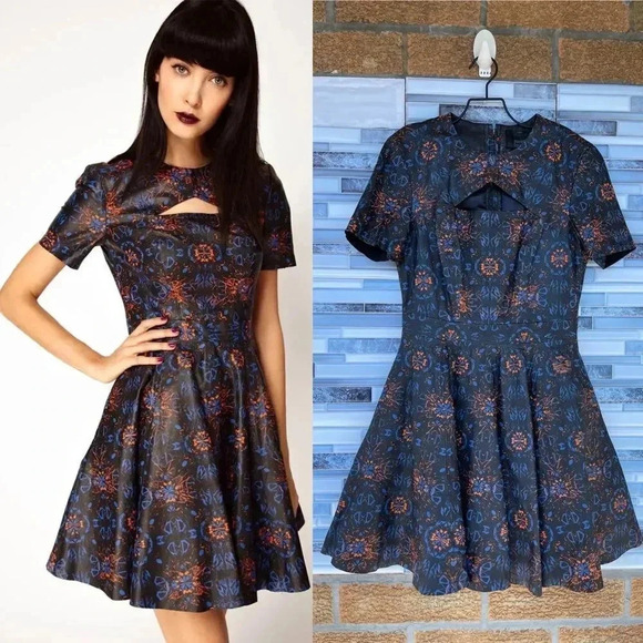 ASOS Dresses & Skirts - Markus Lupfer x ASOS leather skater dress size 6